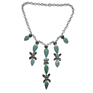 Multi Shape Gemstone <b>Necklace</b> 925 <b>Sterling</b> <b>Silver</b> <b>Necklace</b> for <b>Women</b>. Manufacture Wholesaler by CASA DE PLATA - Product Image 4