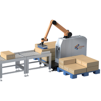 Station de palettisation collaborative modulaire AUBO 30 kg, robot cobot pour l'empilage de boîtes en carton, automatisation de la palettisation en entrepôt