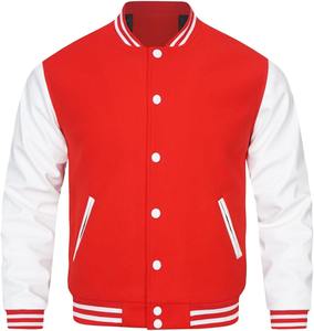 Veste bouffante en laine Varsity pour hommes de haute qualité Style Letterman avec broderie et manches en cuir multicolore 2026 - Product Image 3