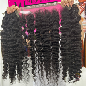 Extensiones de cabello humano ondulado con cutícula virgen de Vietnam sin procesar, vendedores de trama dibujada doble, extensiones de cabello humano con ondas de agua vietnamita crudo - Product Image 1