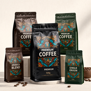 Bolsas de café con cierre hermético, resistentes a la humedad, con logo personalizado impreso, para envasado de 100g, 250g y 500g - Product Image 2