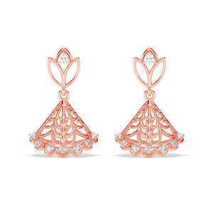 Compre Pendientes Jhumki y Jhumka de Plata 925 de Primera Calidad para Mujer, Pendientes Largos y de Araña Chapados en Oro con Forma de Flor para Regalo de Boda - Product Image 1