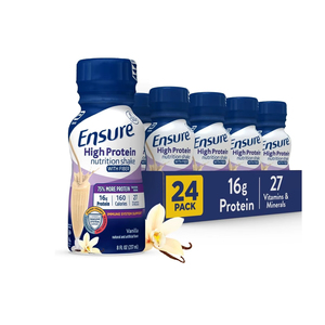 Ensure High <b>Protein</b> Bottled Vanilla Nutrition Shake with Fiber 8 fl oz, 24 Pack - Product Image 3