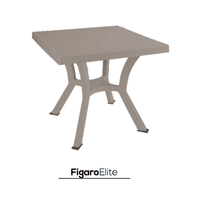Table basse de patio en plastique PP résistant aux UV, de style traditionnel, durable, respectueux de l'environnement, certifiée ISO9001 TUV, fabriquée en Italie, pour villas