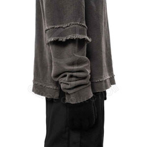 Venta al por mayor Precio barato Nueva llegada Camisa de doble capa 100% Algodón Mangas dobles Ropa casual Camisetas de hombre - Product Image 5