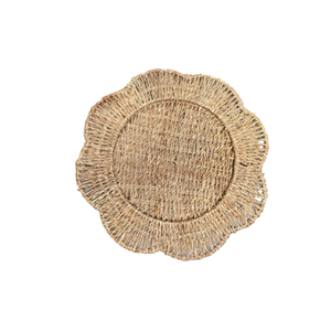 Bonito diseño tejido de algas marinas en forma de flor manteles individuales cargador de placa de flores para mesa de comedor hecho por B2B vietnamita - Product Image 5