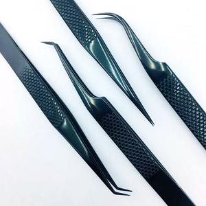 Pinces à extensions de cils en fibre à pointe volumineuse avec logo personnalisé, étiquette privée, fabrication en acier inoxydable dans notre usine - Product Image 6