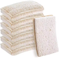 Spons Cuci Piring Ramah Lingkungan Multiguna Antibakteri dengan Gagang Kayu untuk Membersihkan Panci, Wajan, dan Peralatan Dapur yang Berkelanjutan