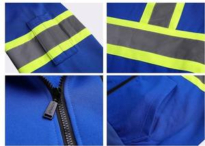 Venta caliente fluorescente aislado trabajo construcción de carreteras invierno alta visibilidad naranja Hi Vis seguridad X espalda chaqueta reflectante - Product Image 2