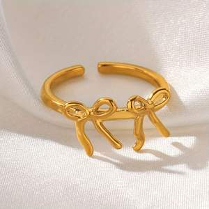 Servilleteros de doble lazo dorados personalizados, diseño de mesa, accesorios decorativos para servilleteros, vajilla, decoraciones de mesa de fiesta - Product Image 1