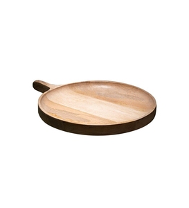Plateaux en bois ronds de meilleure qualité avec poignée Plats de service pour la maison Vaisselle à bas prix - Product Image 1