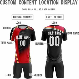 Vêtements de football respirants de meilleure qualité Ensembles de maillots de football pour hommes Camisetas De Futbol Uniforme de football pour adultes personnalisé - Product Image 5
