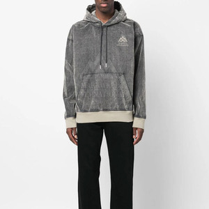 Sweats à capuche délavés à l'acide de base pour hommes, sweats à capuche pour hommes avec logo personnalisé, vente en gros OEM - Product Image 2