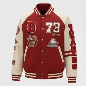 Chaquetas Varsity de Lana Bordadas en Chenilla Más Vendidas, Chaqueta Varsity de Béisbol de Manga Larga para Hombre - Product Image 1
