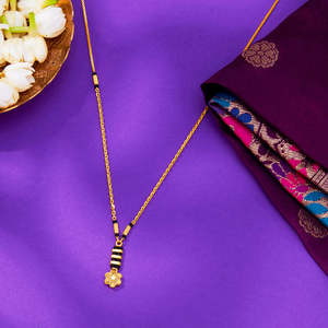 Collar Mangalsutra Moderno de Oro Amarillo para Mujer - Product Image 1