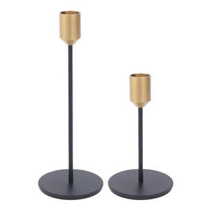Timeless Gold Stick Candelabra With <b>Black</b> Metal <b>Candle</b> Holders Ideal for Wedding Banquet and Hotel Table Decor Elegant Dining - Product Image 3