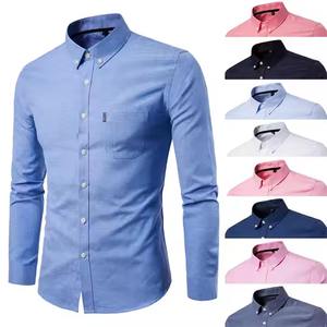 OEM Custom Casual Business <b>Short</b> <b>Sleeve</b> Linen Plain Color Full <b>Button</b> <b>up</b> Shirt Top for Men - Product Image 2