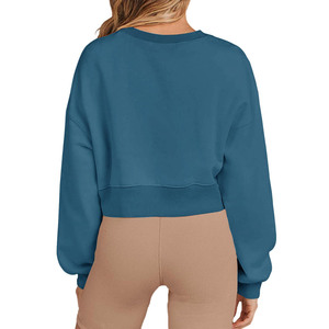 350gsm 100% coton surdimensionné goutte épaule Streetwear sport Fitness femmes sweat écologique personnalisé sweats à capuche femmes - Product Image 6