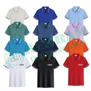 Polo de algodón para hombre, manga corta, color sólido, ribete en contraste, corte regular, estilo casual, con logotipo 100% algodón estampado en la parte delantera. - Product Image 5