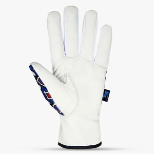 Guantes de seguridad de piel de cabra de grano completo Premium Skatiq de alta calidad, Palma antideslizante para trabajos de jardinería y césped - Product Image 5