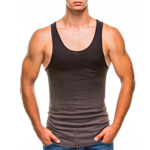 Camisetas sin mangas transpirables para hombre y gimnasio al por mayor, camisetas sin mangas de algodón de verano con estilo y baratas para hombre, camisetas sin mangas con impresión personalizada - Product Image 1
