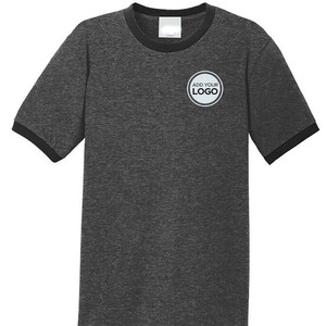 Impression personnalisée broderie hommes 50/50 coton/poly sonnerie t-shirt - Product Image 5