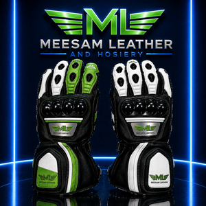 Gants de course en cuir PU respirant et protecteur, à doigts entiers, avec fermeture à boucle, design à panneaux, unisexe, pour utilisation en moto - Product Image 4