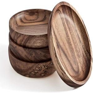 Free Sample New Arrival Hot Sale Us Walnut High Quality Tea Cup Acacia <b>Wooden</b> <b>Coaster</b> With Custom Shape for Coffee Cup - Product Image 5