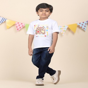 เสื้อยืดคอกลมสำหรับเด็กผู้ชายผ้าฝ้าย100% แบบเท่ๆวิธีการพิมพ์ที่แตกต่างกันและวัสดุของเด็กผู้ชายมีในสต็อก - Product Image 6