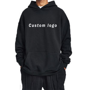 Sudadera con capucha lisa de algodón 100% Unisex, conjunto de sudaderas con logotipo personalizado barato de alta calidad, ropa de lana de gran tamaño para hombres y mujeres para el invierno - Product Image 3