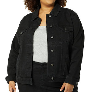 แจ็กเก็ตยีนส์แบบเปิดสำหรับผู้หญิงเสื้อแจ็กเก็ตยีนส์แบบเย็บเปิดสำหรับผู้หญิง - Product Image 3