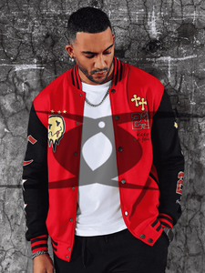 Vente en gros Blouson bombardier à manches en cuir de baseball personnalisé pour hommes Veste d'hiver en fourrure de mouton - Product Image 2