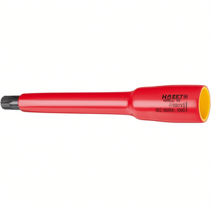 Hazet 3/8'' Long Screwdriver <b>Socket</b> with Profile XZN Square Protective Insulation 1000V - Product Image 2
