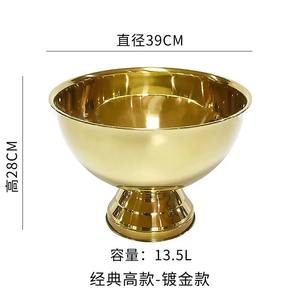 Hielera Metálica Plateada con Asa, Enfriador de Vino Duradero, Porta Champán para Barra y Decoración del Hogar - Product Image 3