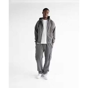 เสื้อฮู้ดผู้ชายแบบสั่งทำผ้าฝ้ายระบายอากาศมีซิปยาวผลิตจากโรงงาน - Product Image 4