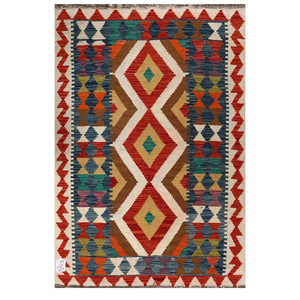 Tapis Kilim Maimana Afghanistan 128 x 86 cm, décoration murale - Product Image 1
