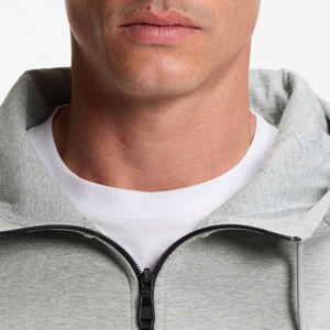 Precio al por Mayor para Compradores al por Mayor, Sudadera con Capucha y Cremallera para Hombre, con Material Cómodo y Cordones, Logotipo Personalizado, Mangas Completas, Precio de Fábrica - Product Image 3