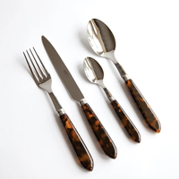 Ensemble de couverts élégants faits à la main, durables et luxueux, en acier inoxydable poli miroir, vaisselle de cuisine européenne