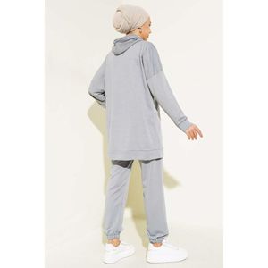 Women's 2-Piece Hooded Leg <b>Elastic</b> Set in Slate Grey - Product Image 2