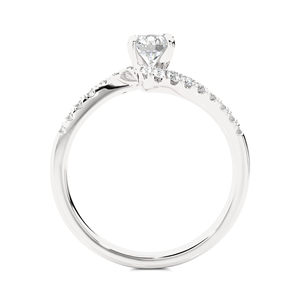 Bague en diamant Moissanite ronde de qualité supérieure pour pierres précieuses de fiançailles avec réglage de bague personnalisé disponible au prix d'usine - Product Image 4