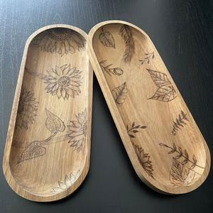 Bandeja rectangular moderna de madera con patas elevadas, plataforma de servicio para mesa de comedor, mostrador, exhibición, cafetería, hotel y minimalistas - Product Image 6