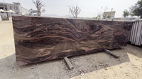 Pierre naturelle indienne Fantastico Granite couleur marron, surface polie, imperméable, finition moderne, comptoir pour construction de villa