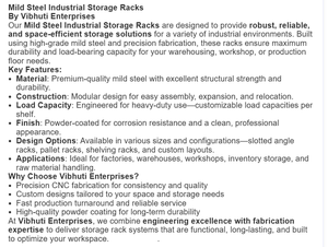 Strong and Durable Mild Steel <b>Storage</b> Rack Heavy Duty Shelving System for Home Office Garage and Warehouse Multi Purpose Use - Product Image 4
