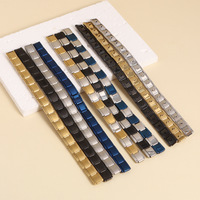 Pulsera Modular de Acero Inoxidable con Eslabones Desmontables de 9mm, Estilo Italiano, para Joyería, Imprimible y Grabable