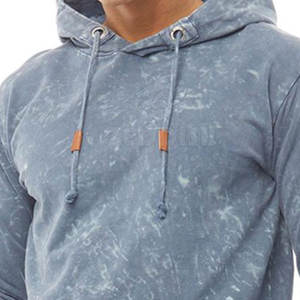 Venta al por mayor de los hombres de lavado ácido chándal de peso ligero más tamaño con capucha con OEM servicio personalizado para el invierno - Product Image 5