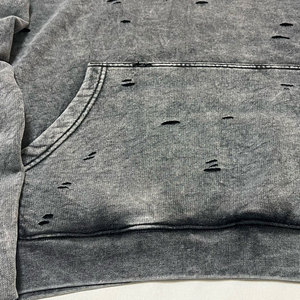 Sweat-shirts oversize déchirés pour hommes, basiques respirants en coton mélangé, à bas prix, qualité thermique, sweat-shirt déchiré. - Product Image 4