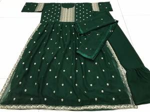 2026 Exclusive High Quality Ladies Party& Reception Special Faux Fur Embroidered <b>Reversible</b> Designer Salwar Suit Same Dupatta - Product Image 6