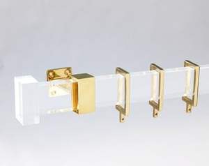 Premium acrylic curtain bracket for wall mounting with <b>crystal</b> clear look ideal for luxurious home and hotel interior decoration - Product Image 3