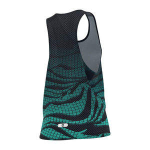 Women's Pro <b>Running</b> <b>Singlet</b> Dune Navy Knitted Fabric - Product Image 2