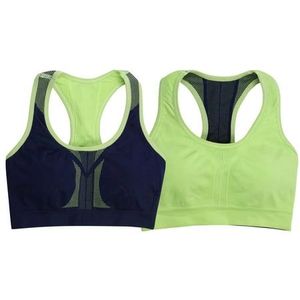 Mosaic Impex Chaleco deportivo de alta elasticidad Zona transfronteriza con ribete de color Pecho cerrado Sujetador de Yoga a prueba de golpes gratis - Product Image 3